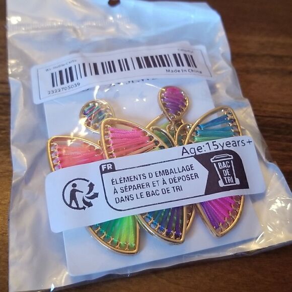 Butterfly earrings cotton thread - Picture 5 of 10